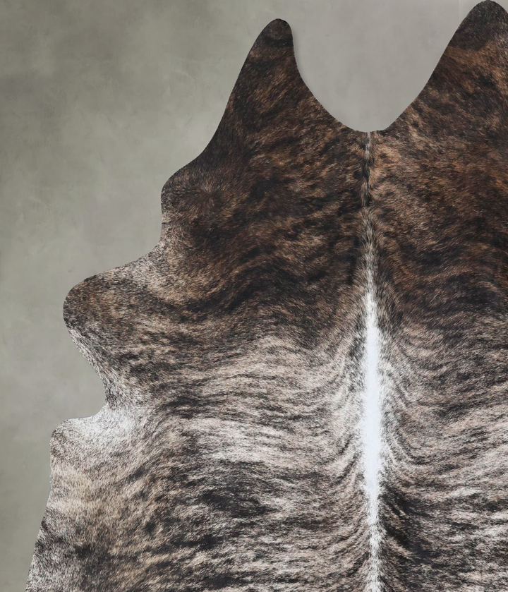 Grey Brindle XX-Large Brazilian Cowhide Rug 8'10"H x 7'2"W #B18457 by Hudson Hides
