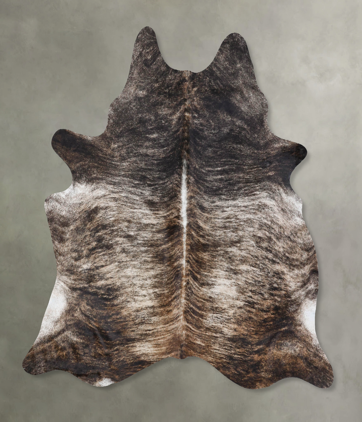 Grey Brindle XX-Large Brazilian Cowhide Rug 8'2"H x 6'9"W #B18458 by Hudson Hides