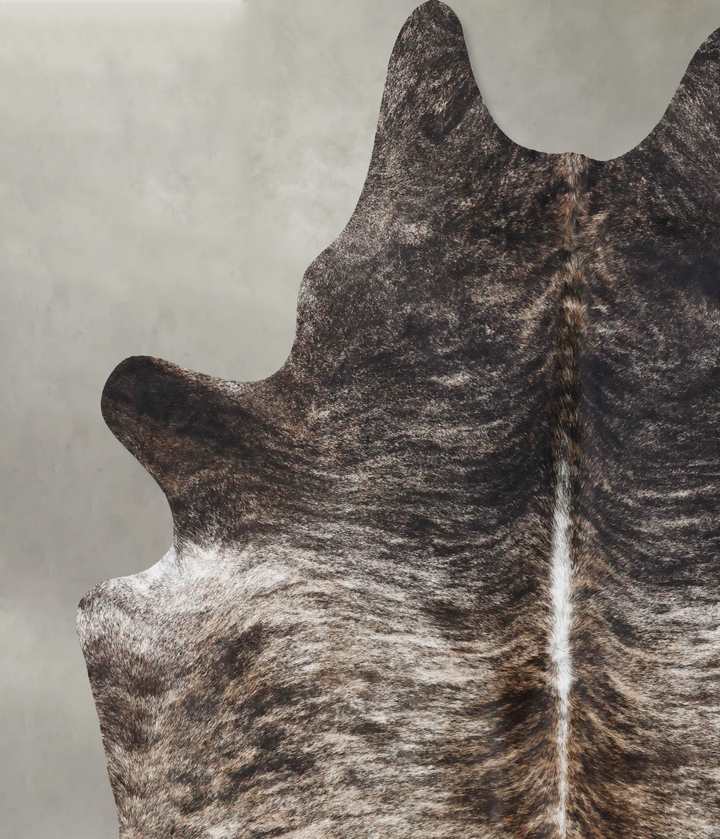 Grey Brindle XX-Large Brazilian Cowhide Rug 8'2"H x 6'9"W #B18458 by Hudson Hides