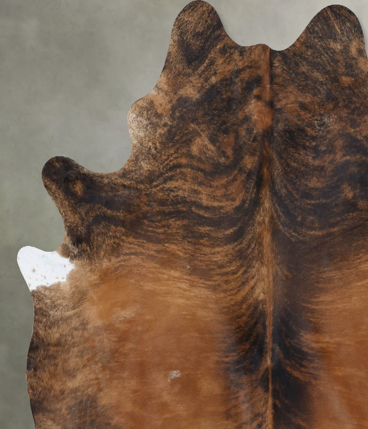 Dark Brindle XX-Large Brazilian Cowhide Rug 8'4"H x 7'4"W #B18459 by Hudson Hides