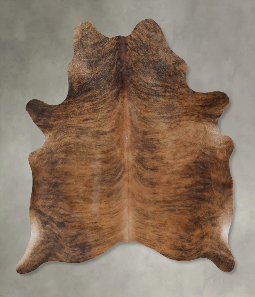Light Brindle Large Brazilian Cowhide Rug 6'8"H x 5'1"W #B18460 by Hudson Hides