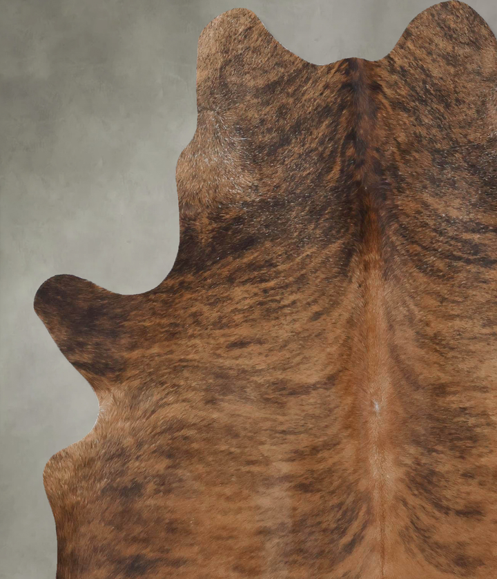Light Brindle Large Brazilian Cowhide Rug 6'8"H x 5'1"W #B18460 by Hudson Hides
