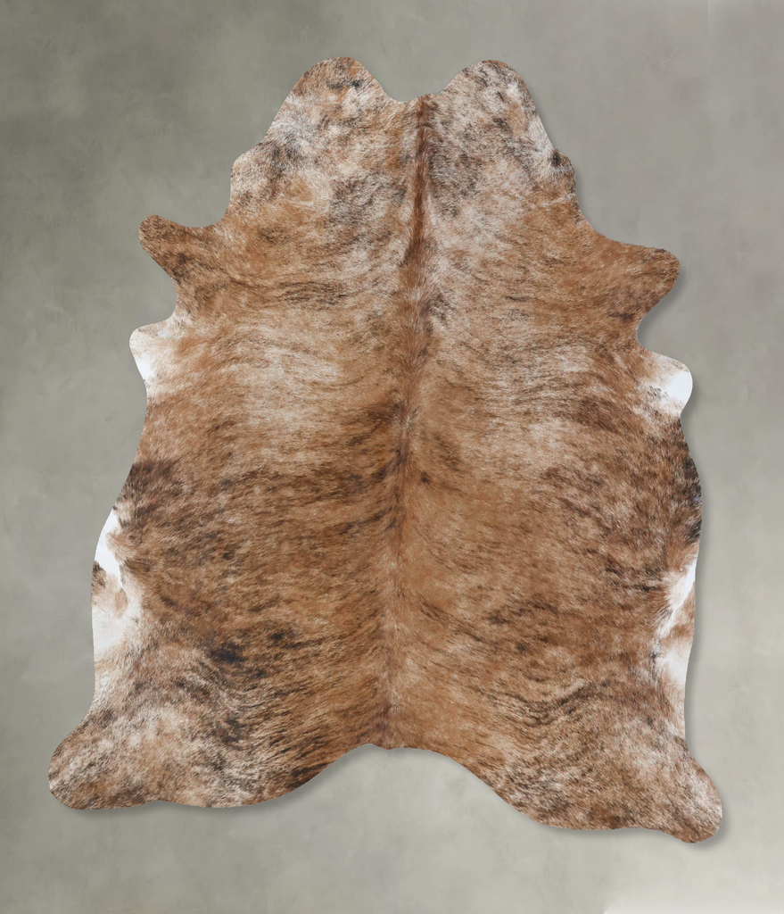 Medium Brindle X-Large Brazilian Cowhide Rug 7'2"H x 5'10"W #B18462 by Hudson Hides