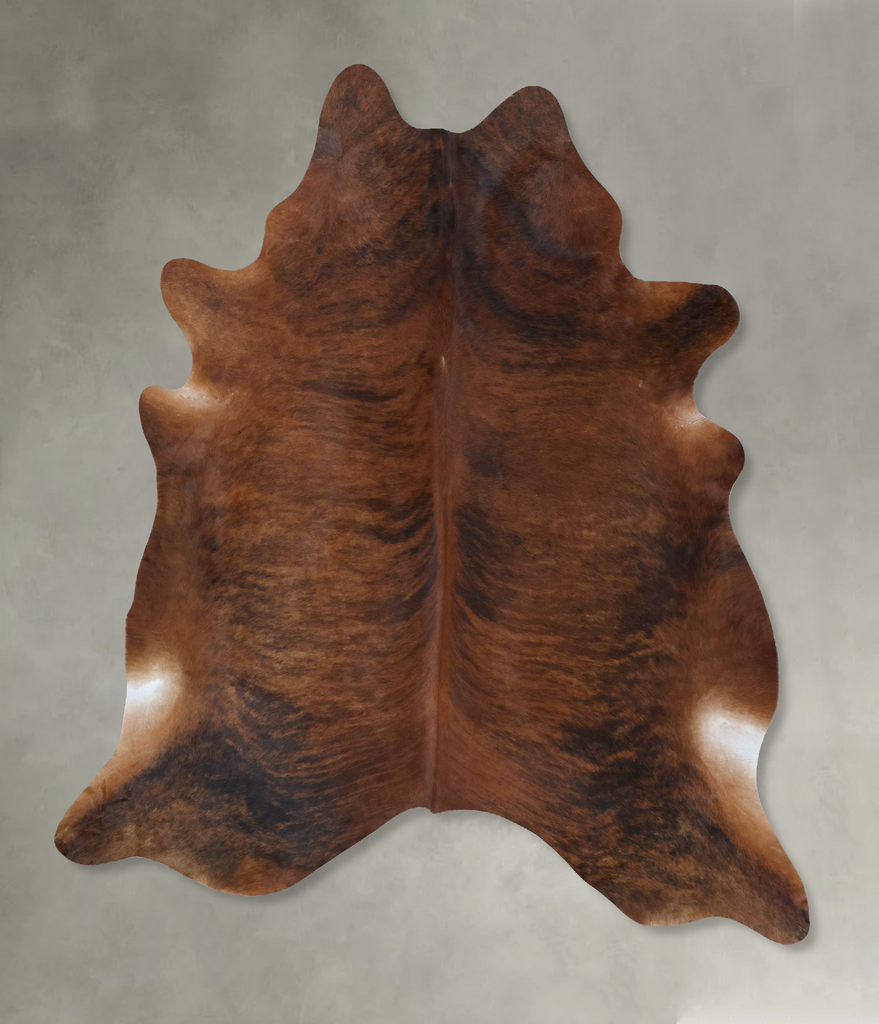 Dark Brindle X-Large Brazilian Cowhide Rug 7'5"H x 6'8"W #B18464 by Hudson Hides