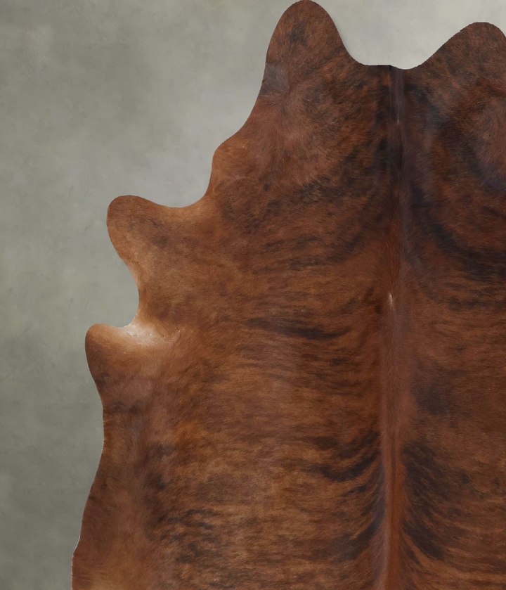 Dark Brindle X-Large Brazilian Cowhide Rug 7'5"H x 6'8"W #B18464 by Hudson Hides