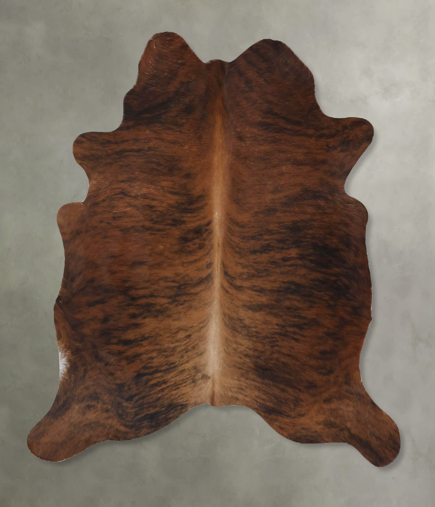 Dark Brindle Large Brazilian Cowhide Rug 5'10"H x 5'6"W #B18465 by Hudson Hides
