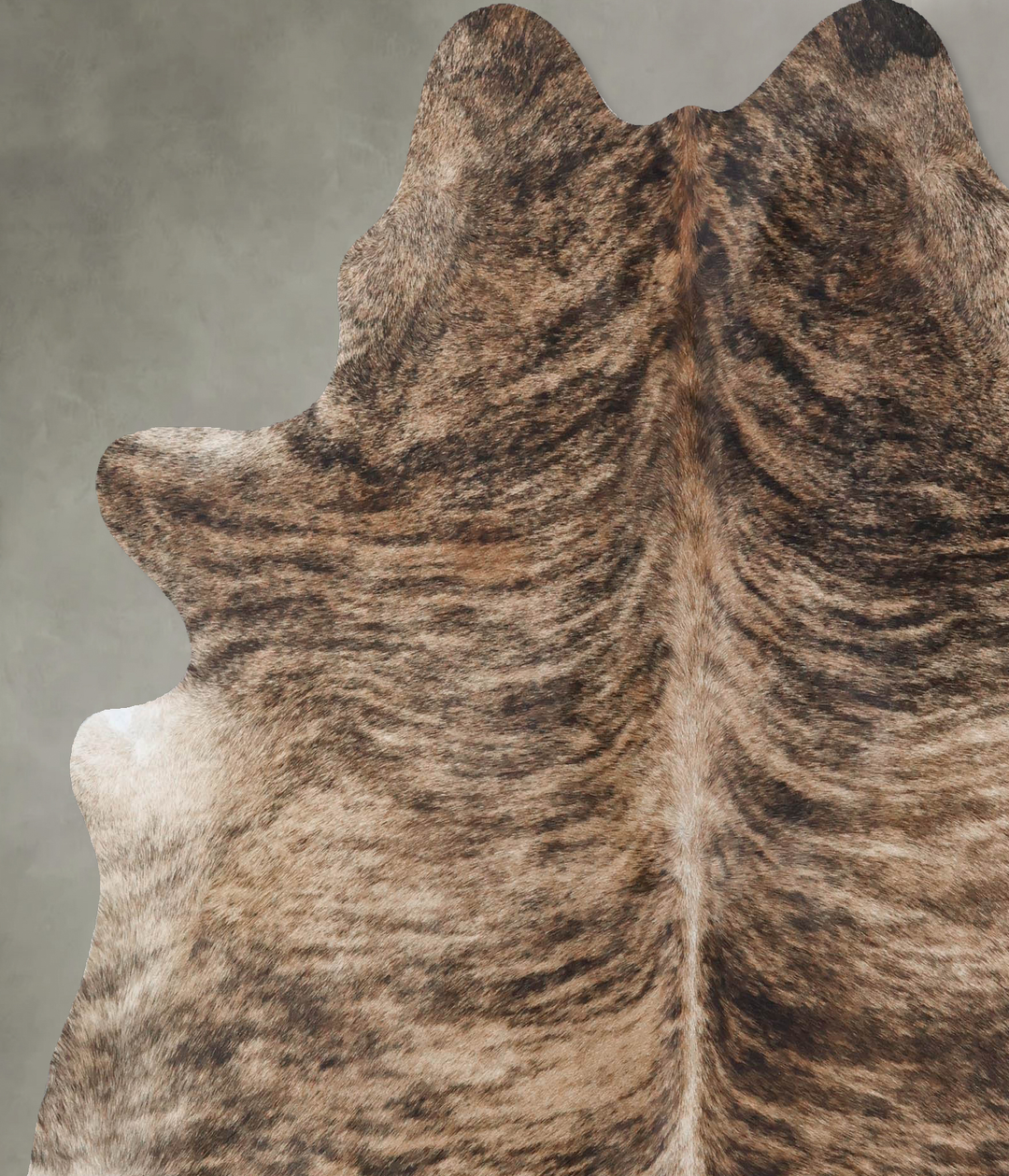 Light Brindle X-Large Brazilian Cowhide Rug 7'0"H x 6'3"W #B18466 by H