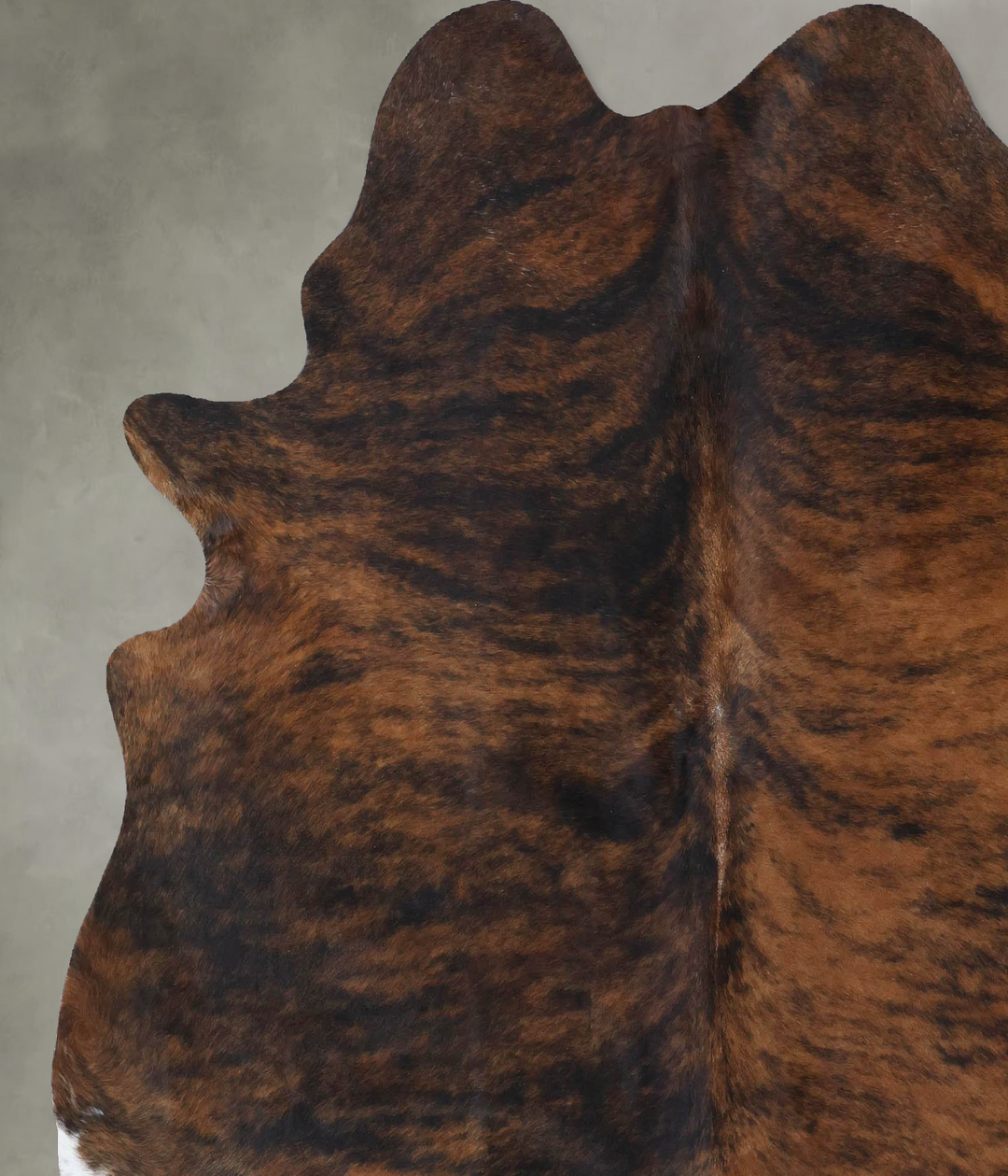 Dark Brindle X-Large Brazilian Cowhide Rug 7'3"H x 6'6"W #B18468 by Hu