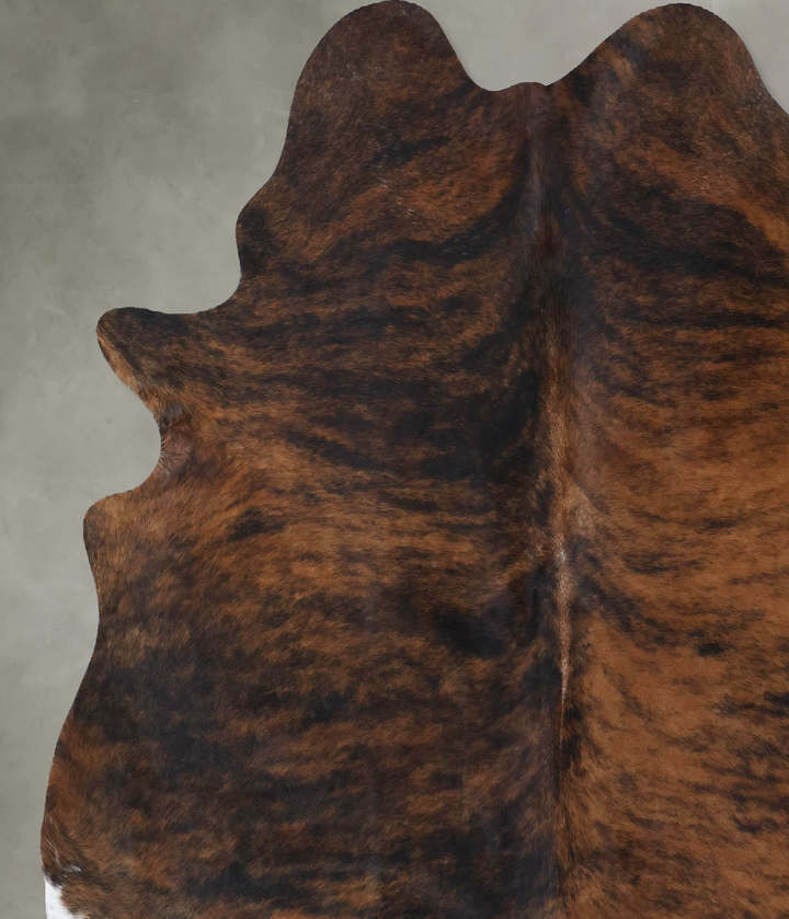 Dark Brindle X-Large Brazilian Cowhide Rug 7'3"H x 6'6"W #B18468 by Hudson Hides