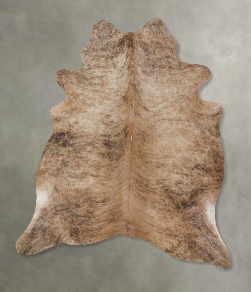 Medium Brindle X-Large Brazilian Cowhide Rug 7'7"H x 6'3"W #B18469 by Hudson Hides