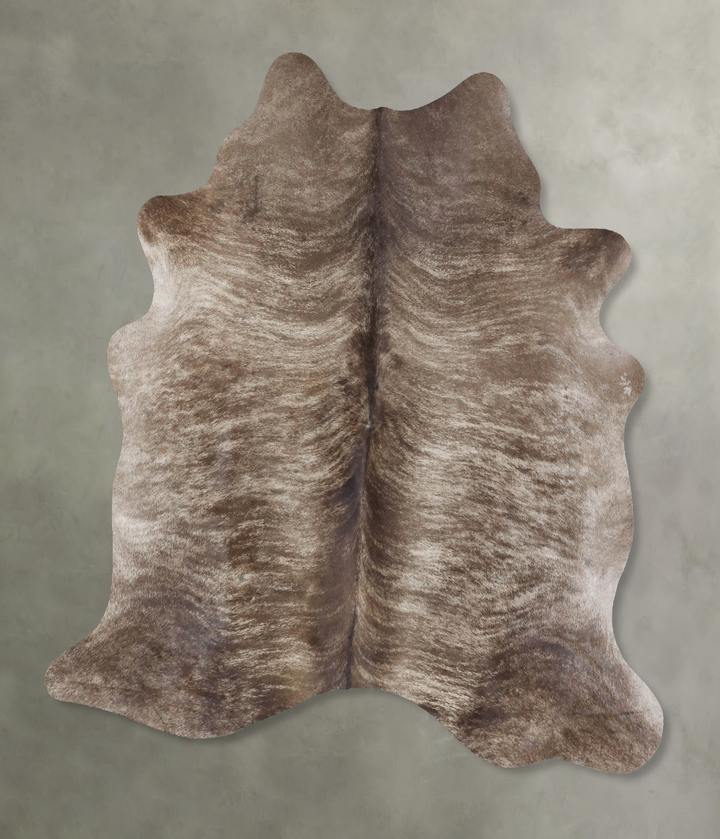 Medium Brindle Large Brazilian Cowhide Rug 6'5"H x 5'8"W #B18470 by Hudson Hides