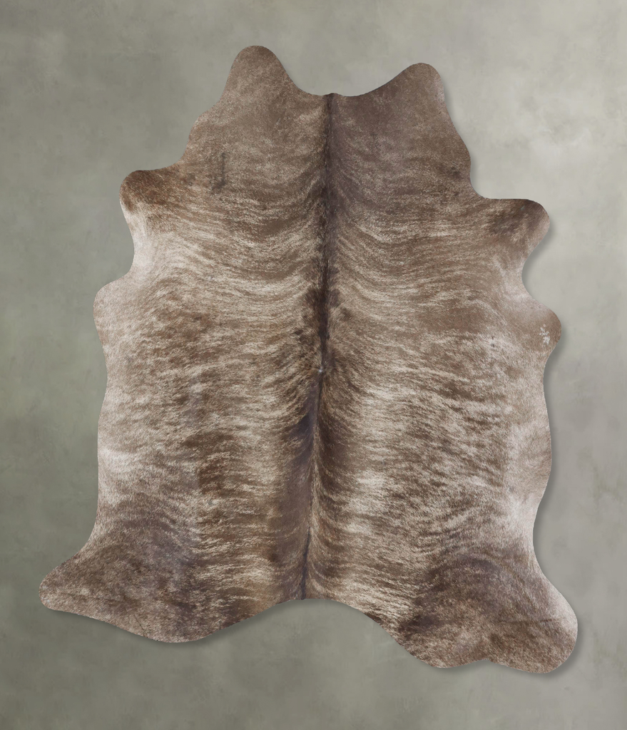 Medium Brindle Large Brazilian Cowhide Rug 6'5"H x 5'8"W #B18470 by Hudson Hides
