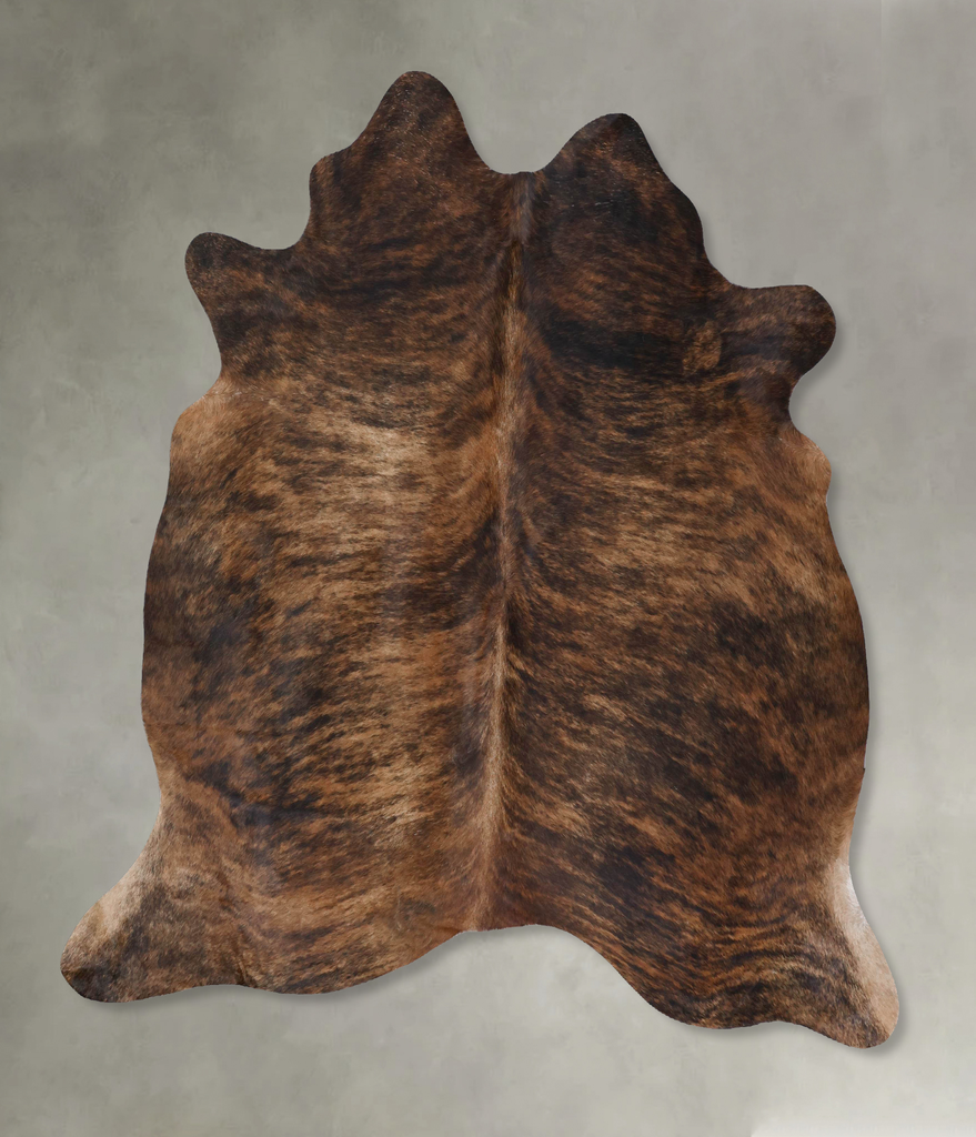 Dark Brindle X-Large Brazilian Cowhide Rug 6'10"H x 6'4"W #B18471 by Hudson Hides