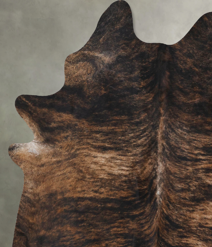 Dark Brindle XX-Large Brazilian Cowhide Rug 8'5"H x 6'8"W #B18475 by Hudson Hides