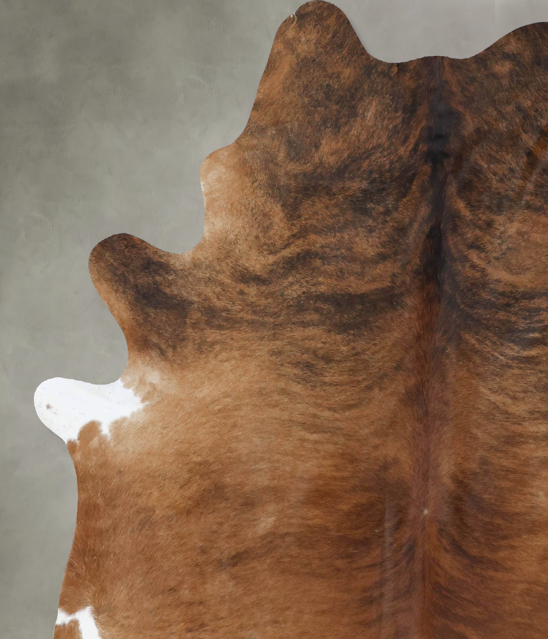 Medium Brindle X-Large Brazilian Cowhide Rug 7'11"H x 6'1"W #B18479 by