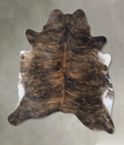 Dark Brindle X-Large Brazilian Cowhide Rug 7'1"H x 6'4"W #B18482 by Hudson Hides