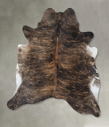 Dark Brindle X-Large Brazilian Cowhide Rug 7'1"H x 6'4"W #B18482 by Hudson Hides