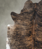 Dark Brindle X-Large Brazilian Cowhide Rug 7'1"H x 6'4"W #B18482 by Hudson Hides