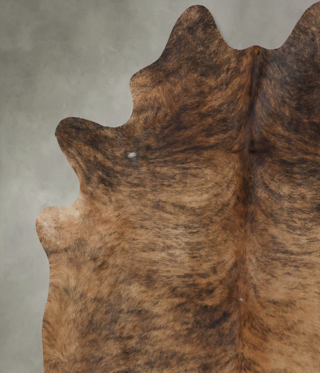 Medium Brindle X-Large Brazilian Cowhide Rug 7'7"H x 6'3"W #B18483 by 