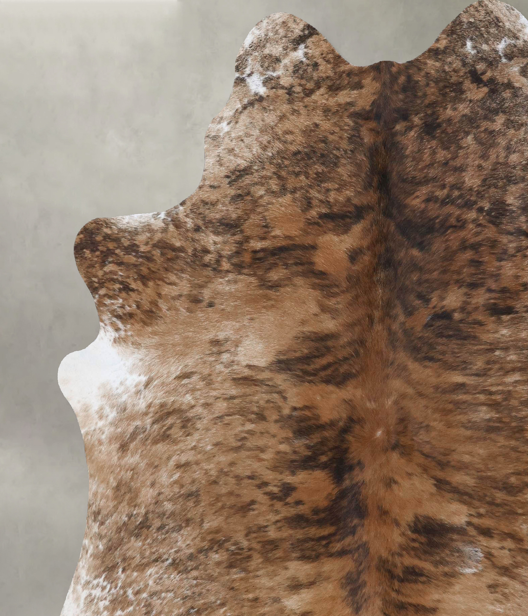 Medium Brindle X-Large Brazilian Cowhide Rug 7'4"H x 6'2"W #B18484 by 