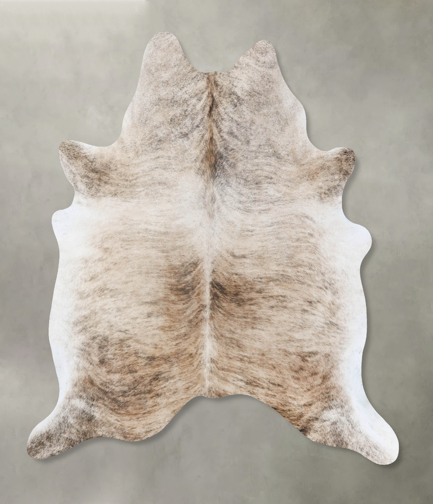 Light Brindle X-Large Brazilian Cowhide Rug 7'3"H x 6'7"W #B18486 by Hudson Hides