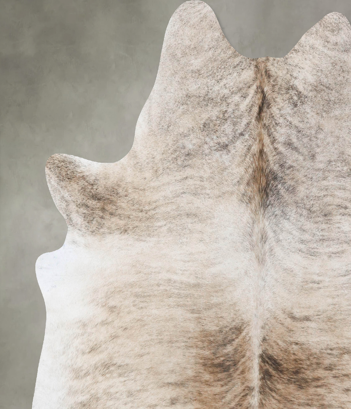 Light Brindle X-Large Brazilian Cowhide Rug 7'3"H x 6'7"W #B18486 by Hudson Hides