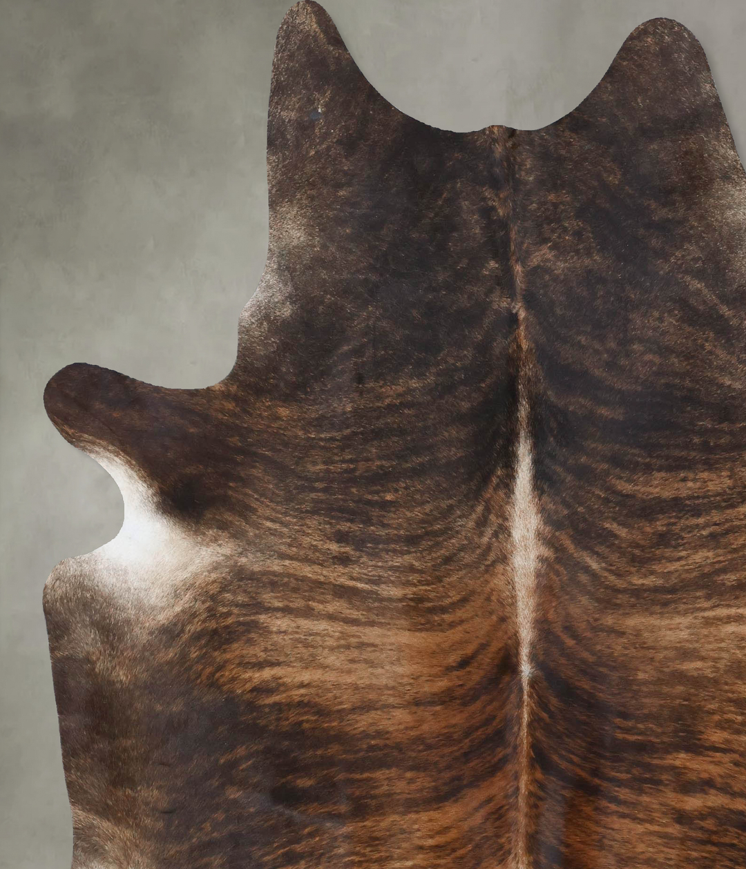 Dark Brindle X-Large Brazilian Cowhide Rug 7'8"H x 6'2"W #B18488 by Hu