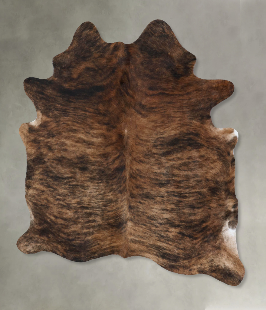 Dark Brindle Large Brazilian Cowhide Rug 6'11"H x 5'7"W #B18491 by Hudson Hides