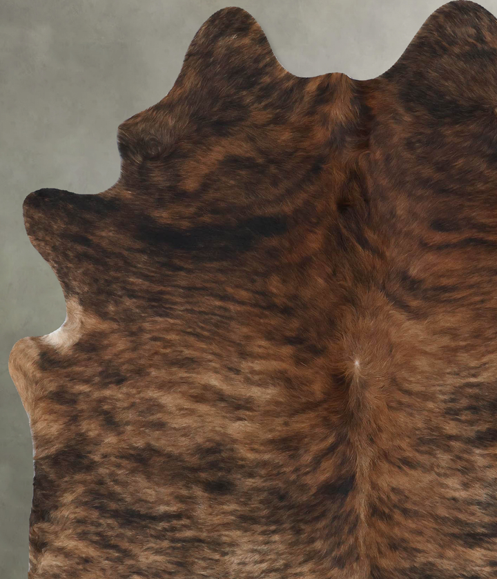 Dark Brindle Large Brazilian Cowhide Rug 6'11"H x 5'7"W #B18491 by Hudson Hides
