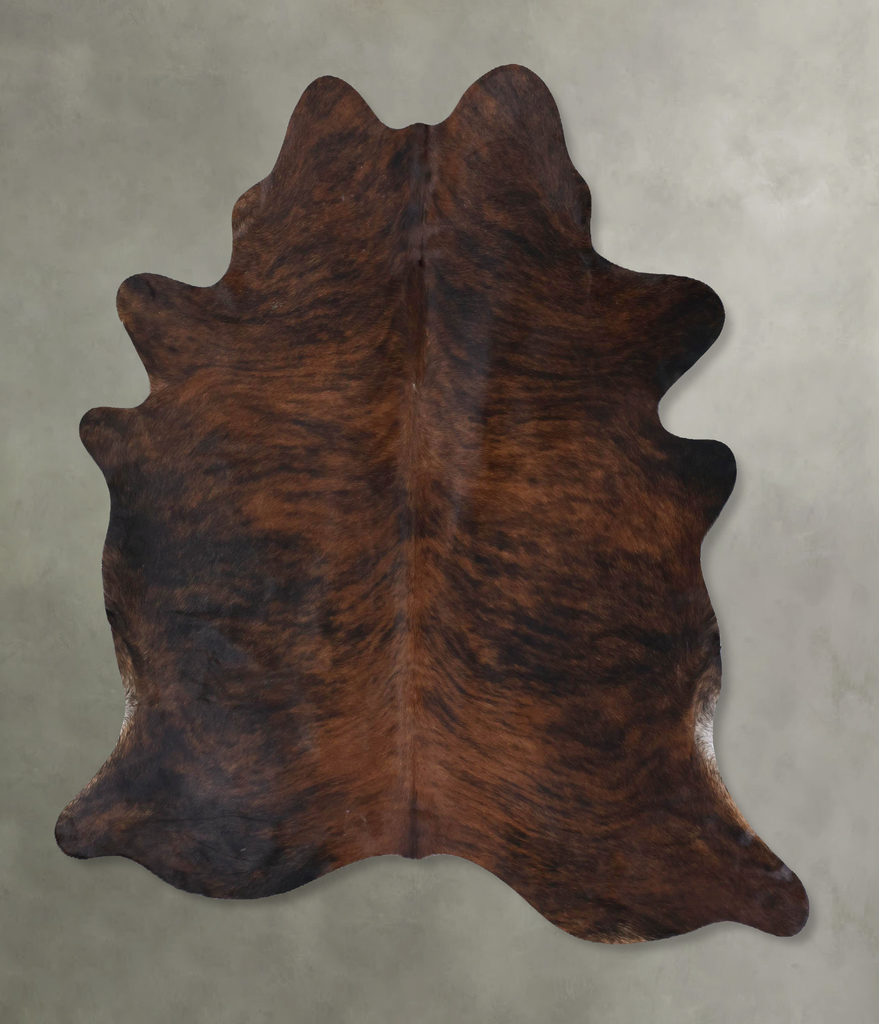 Dark Brindle X-Large Brazilian Cowhide Rug 6'11"H x 6'2"W #B18493 by Hudson Hides