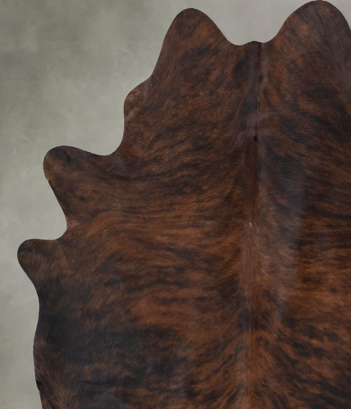 Dark Brindle X-Large Brazilian Cowhide Rug 6'11"H x 6'2"W #B18493 by Hudson Hides