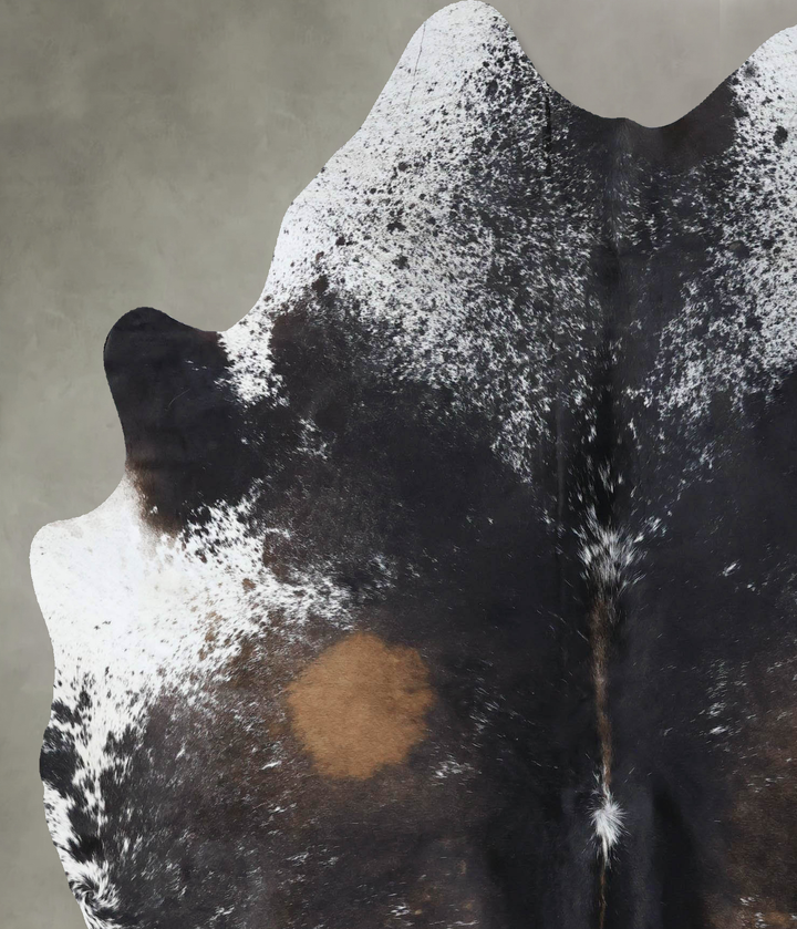 Chocolate and White X-Large Brazilian Cowhide Rug 7'2"H x 5'10"W #B18513 by Hudson Hides
