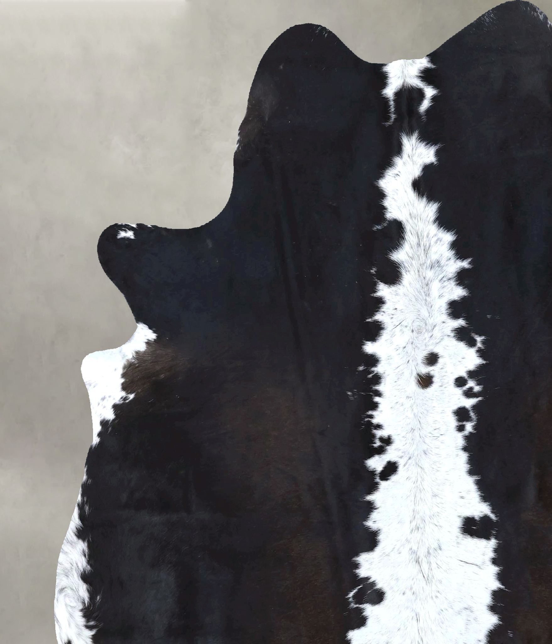 Chocolate and White Cowhide Rug #B18514