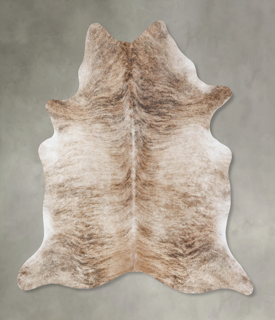 Light Brindle X-Large Brazilian Cowhide Rug 7'4"H x 6'5"W #B18516 by Hudson Hides