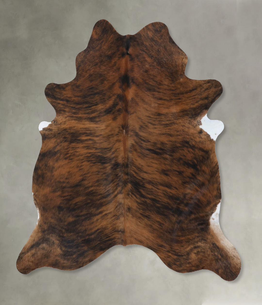 Medium Brindle X-Large Brazilian Cowhide Rug 7'2"H x 5'11"W #B18520 by