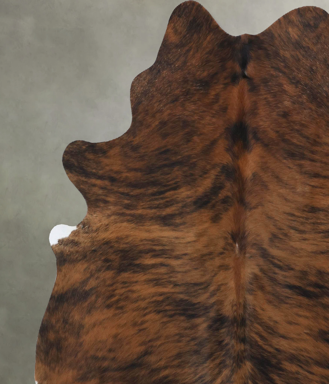 Medium Brindle X-Large Brazilian Cowhide Rug 7'2"H x 5'11"W #B18520 by