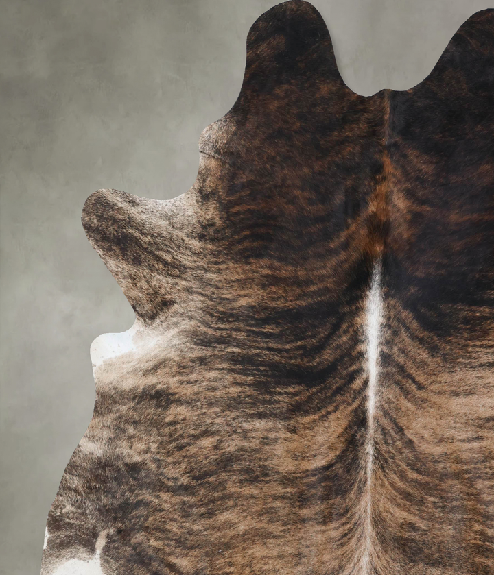 Medium Brindle XX-Large Brazilian Cowhide Rug 8'5"H x 7'0"W #B18531 by Hudson Hides