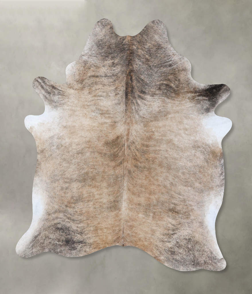 Light Brindle X-Large Brazilian Cowhide Rug 7'7"H x 6'2"W #B18535 by Hudson Hides