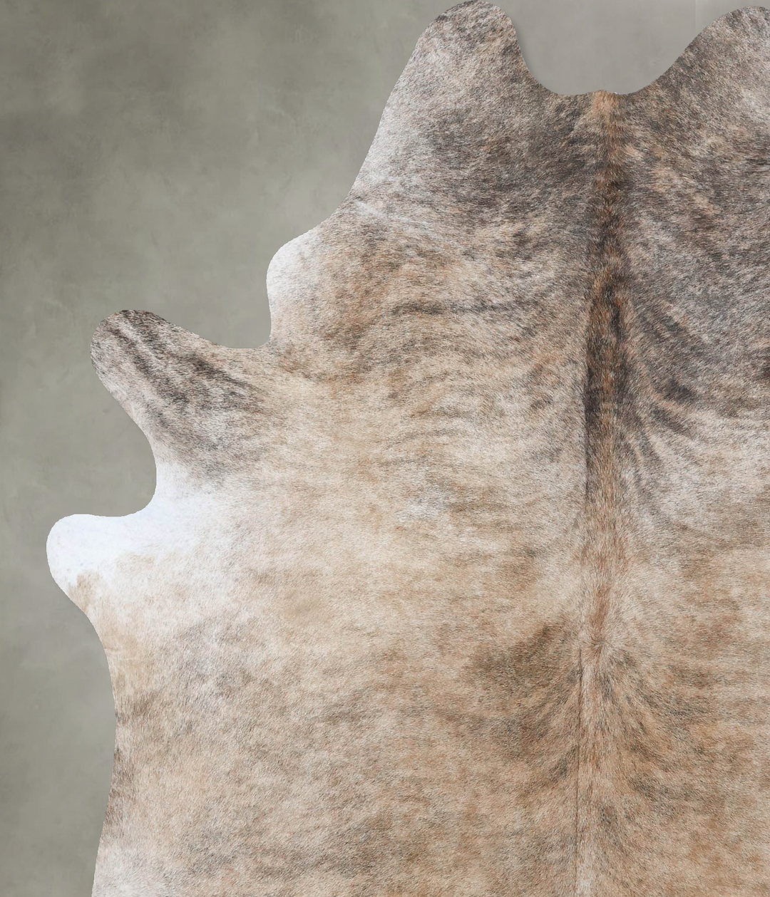 Light Brindle X-Large Brazilian Cowhide Rug 7'7"H x 6'2"W #B18535 by H