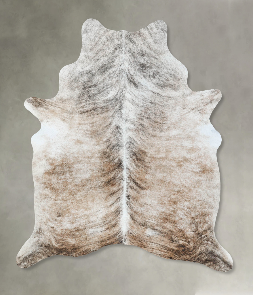 Light Brindle Large Brazilian Cowhide Rug 6'11"H x 5'1"W #B18540 by Hudson Hides