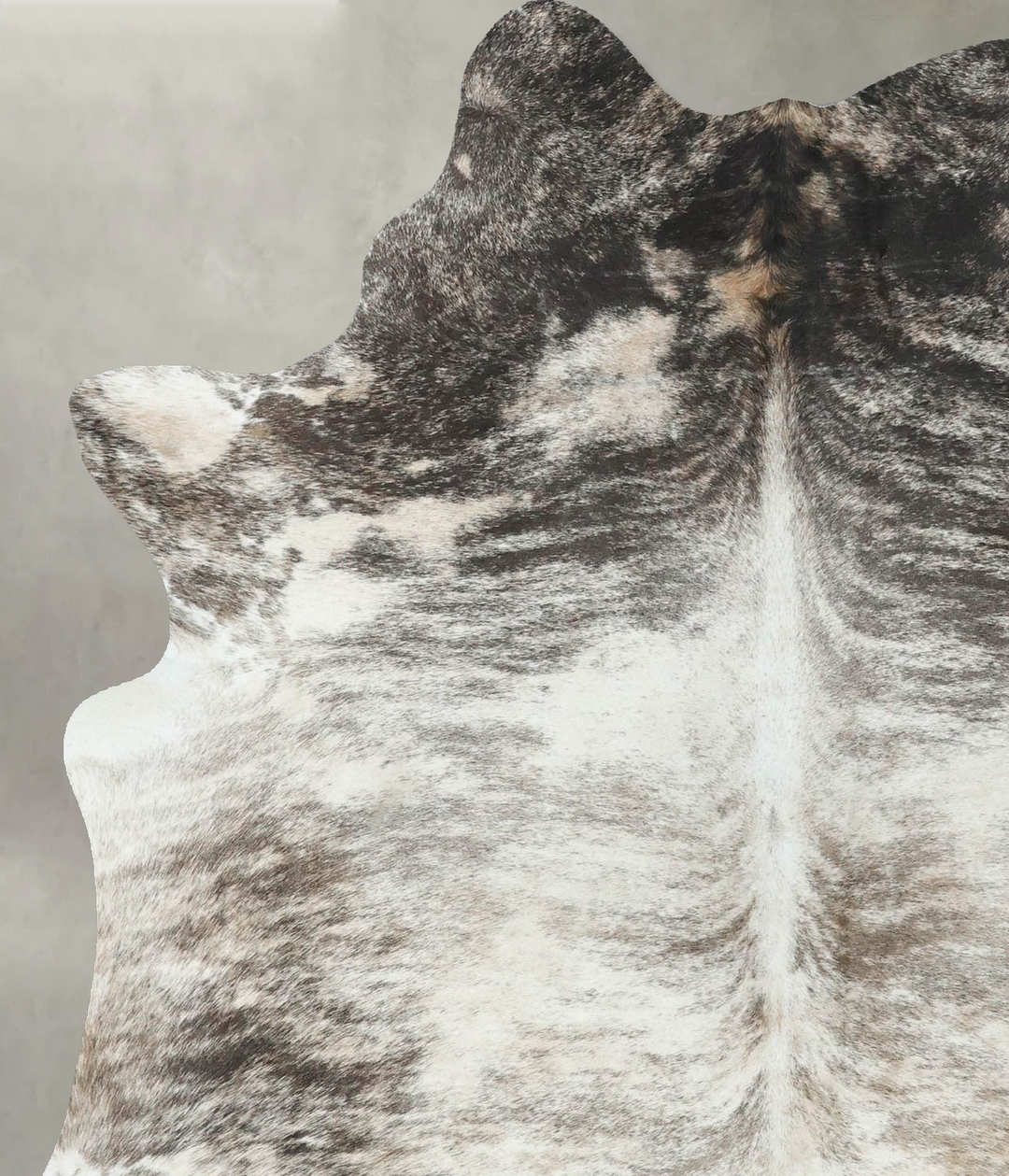 Grey Brindle Large Brazilian Cowhide Rug 6'2"H x 4'11"W #B18545 by Hud