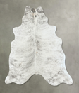 Grey Brindle Large Brazilian Cowhide Rug 6'3"H x 5'11"W #B18546 by Hudson Hides