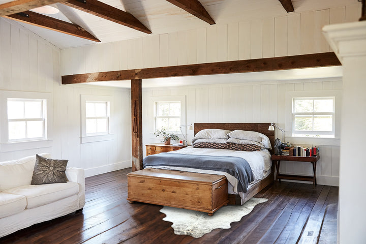 Grey Brindle Large Brazilian Cowhide Rug 6'3"H x 5'11"W #B18546 by Hudson Hides