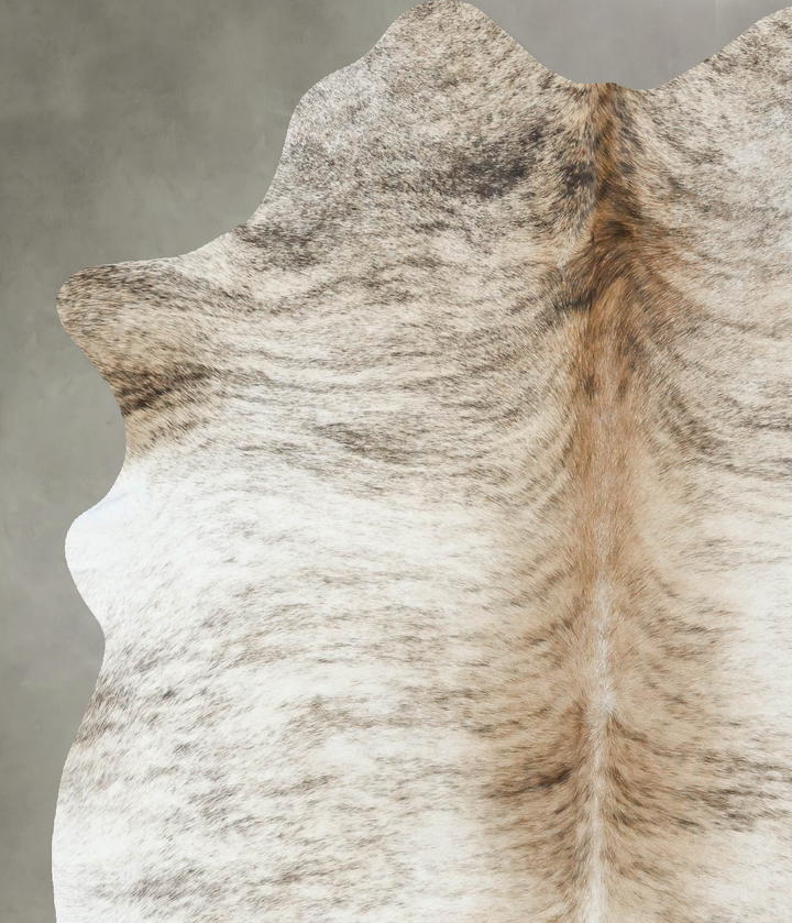 Light Brindle Large Brazilian Cowhide Rug 6'6"H x 5'3"W #B18550 by Hudson Hides