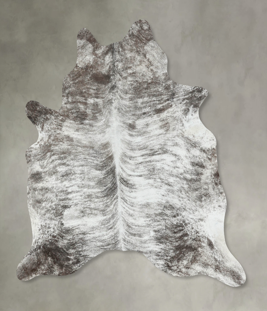 Grey Brindle X-Large Brazilian Cowhide Rug 6'11"H x 5'11"W #B18553 by Hudson Hides