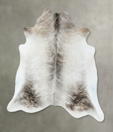 Grey Brindle X-Large Brazilian Cowhide Rug 7'0"H x 6'8"W #B18555 by Hudson Hides