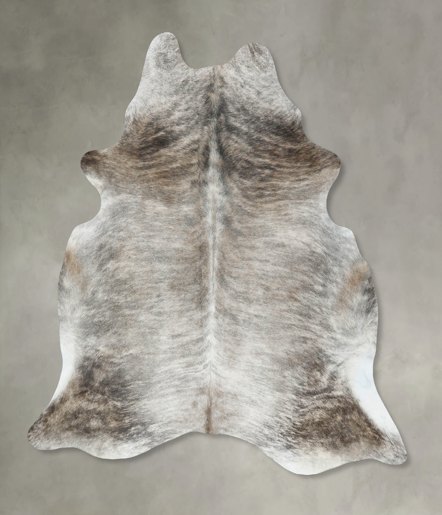 Light Brindle X-Large Brazilian Cowhide Rug 7'1"H x 6'1"W #B18558 by Hudson Hides