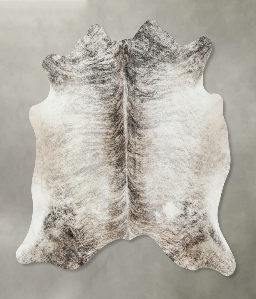 Light Brindle X-Large Brazilian Cowhide Rug 6'4"H x 6'7"W #B18559 by Hudson Hides