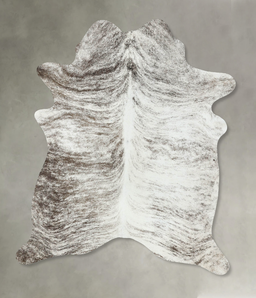 Grey Brindle Large Brazilian Cowhide Rug 6'11"H x 5'2"W #B18561 by Hudson Hides