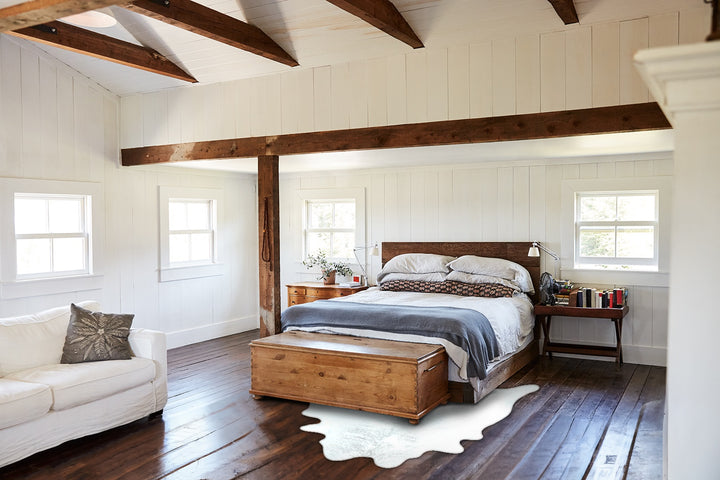 Grey Brindle Large Brazilian Cowhide Rug 6'7"H x 5'8"W #B18562 by Hudson Hides